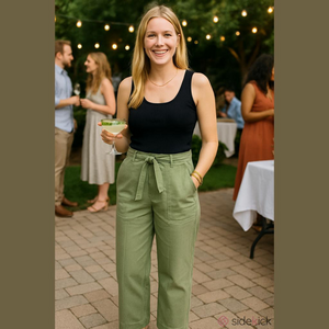 Draper James Green Utility Pants NWOT